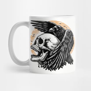 Raven and Skull Mug